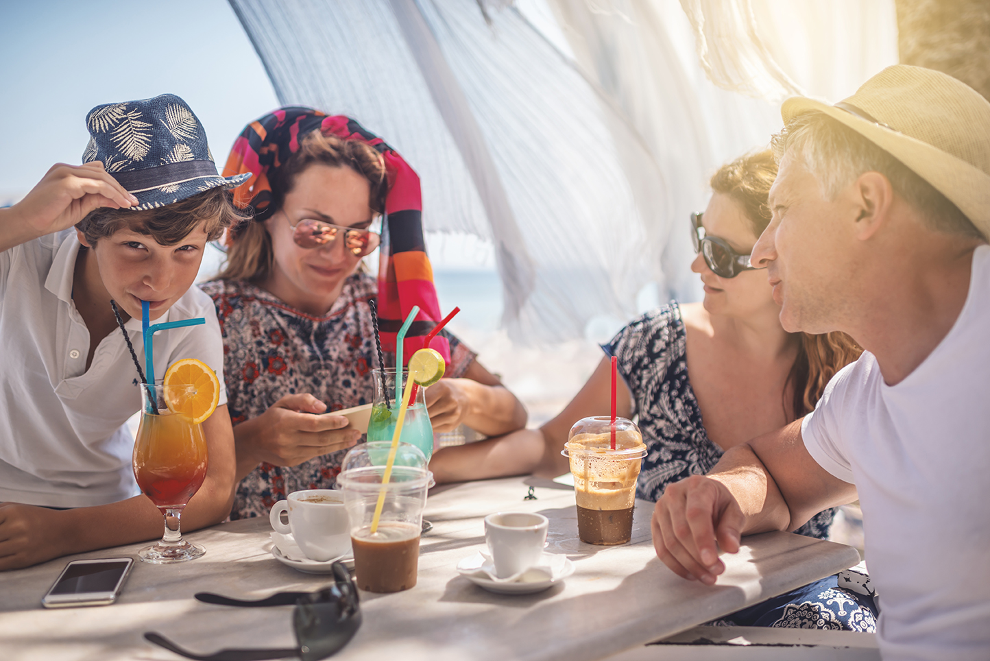 family celebrating on westside party boat rental phoenix